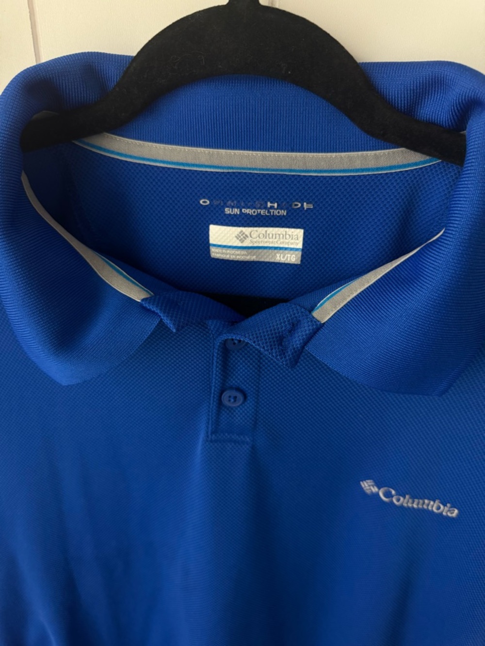 Columbia Omni-Shade Polo Shirt, Collared, Royal Blue Size XL 100% Polyester - Picture 3 of 5